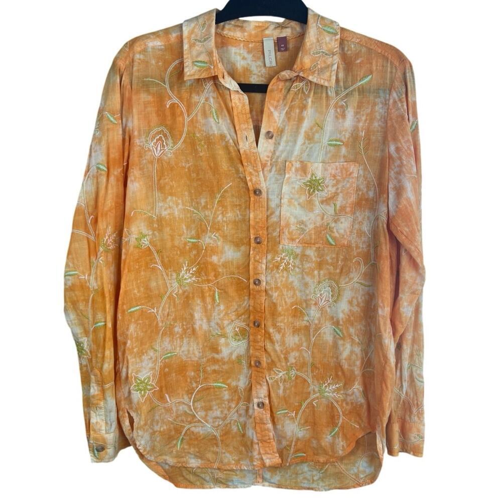 Pilcro by Anthropologie Embroidered Button Up Size XS